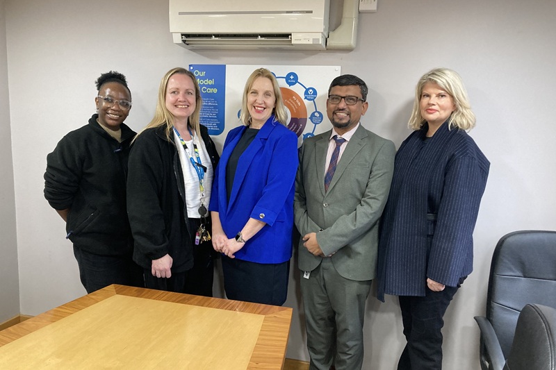 Antonia Bance MP with members of the team from Cygnet Heathers