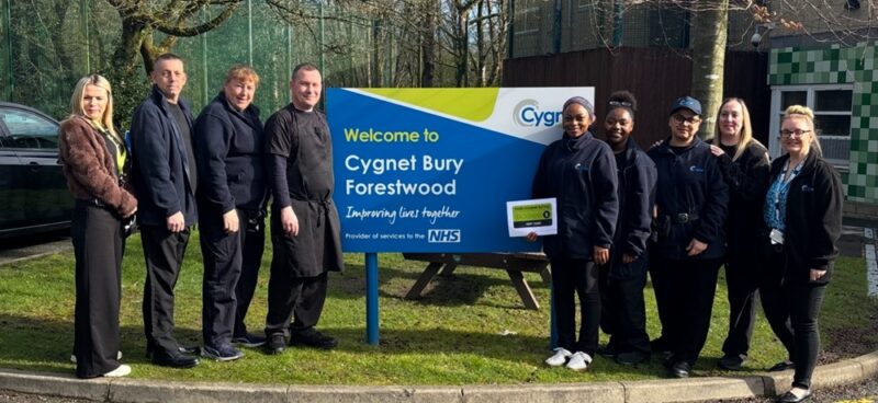 Members of the Forestwood team with their food rating