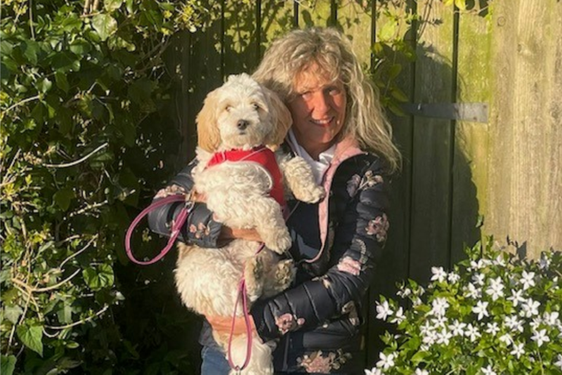 Vanessa with her dog Poppy