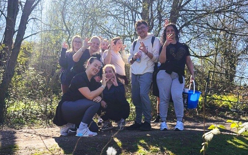 Staff from Cygnet Aspen House on the charity walk