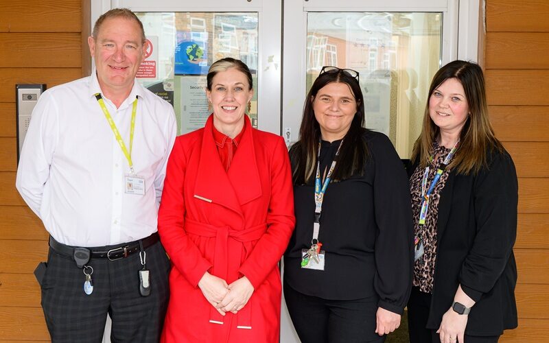 Natalie Fleet MP with Ricky Holland, Melissa Greenwood and Kelly Shortt