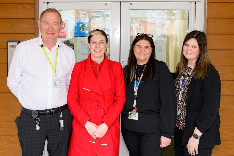 Natalie Fleet MP with Ricky Holland, Melissa Greenwood and Kelly Shortt