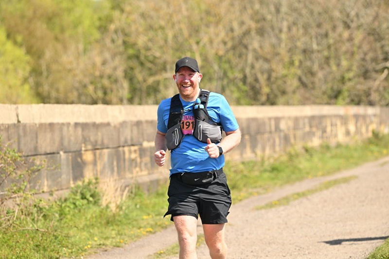 Sam Marshall during the ultra-marathon