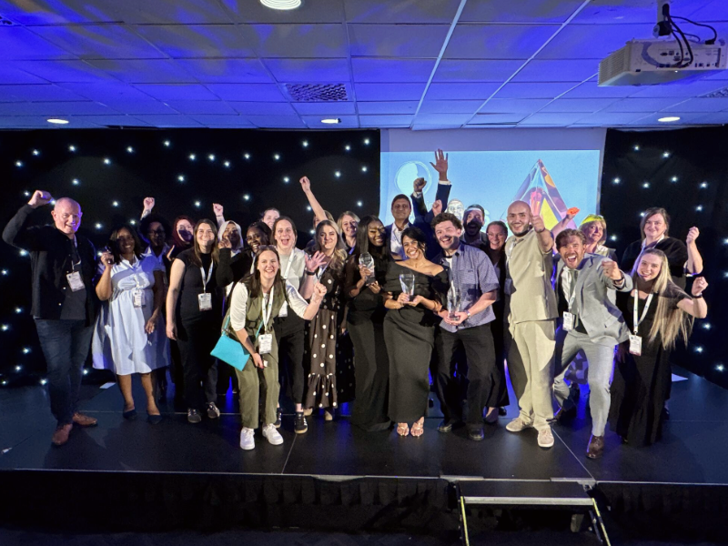 Cygnet shortlisted and winning teams celebrate on stage at Design in Mental Health Awards 2026