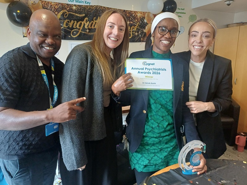 Dr Zainab Bashir with the team at Cygnet Sedgley